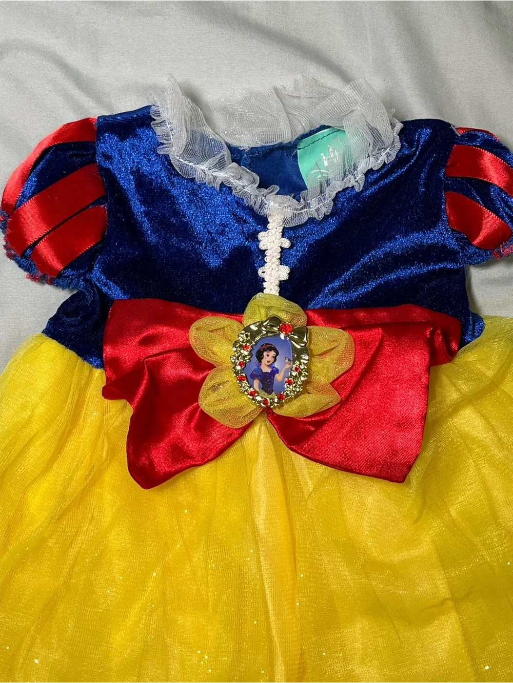 Classic Snow Princess Yellow & Blue Infant Girls Costume Dress